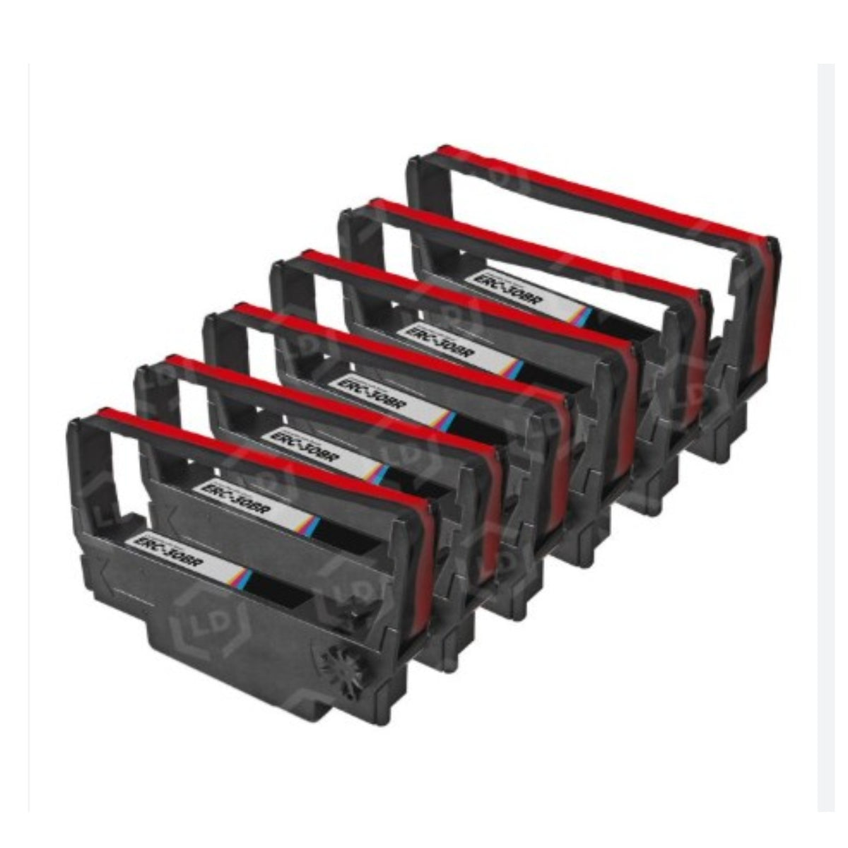 Compatible ERC-30B POS Ribbon, 6pk, Black