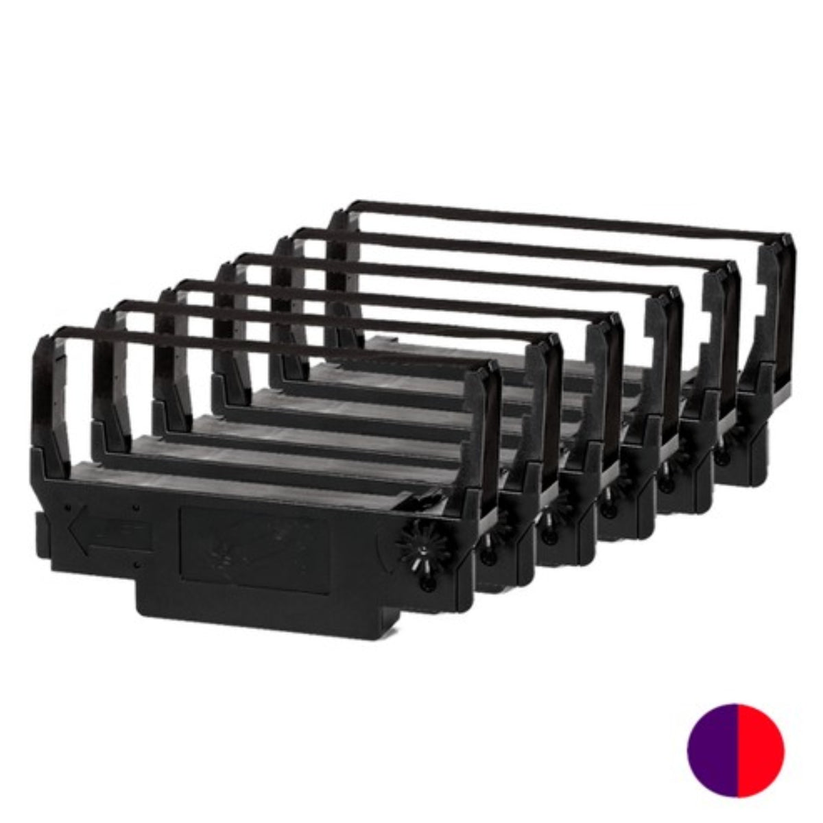 Compatible ERC-30PR POS Ribbon, 6pk, Purple / Red