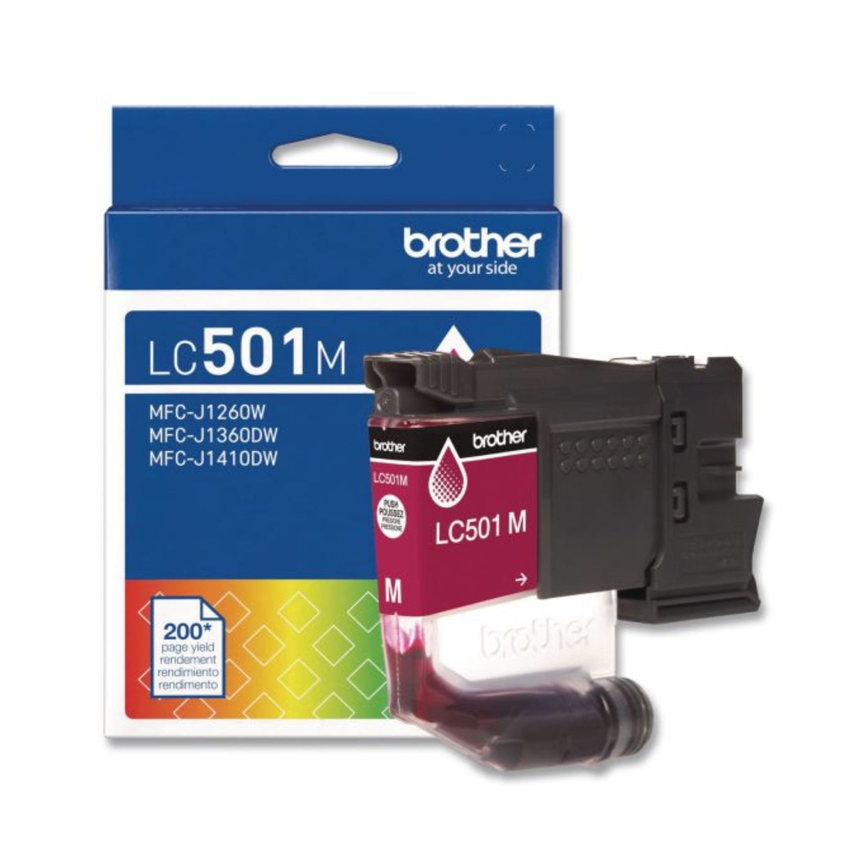 Brother LC501MS OEM Ink Cartridge, 200 Pages, Magenta