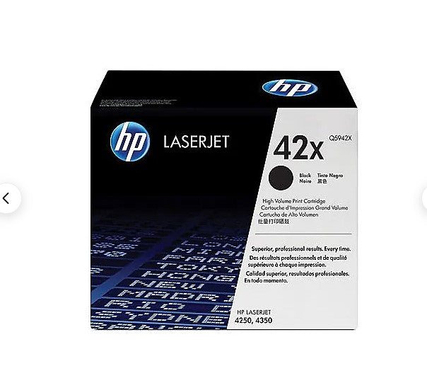 HP 42X Q5942XD OEM HY Toner Cartridge, 20K pages, Box of 2, Black
