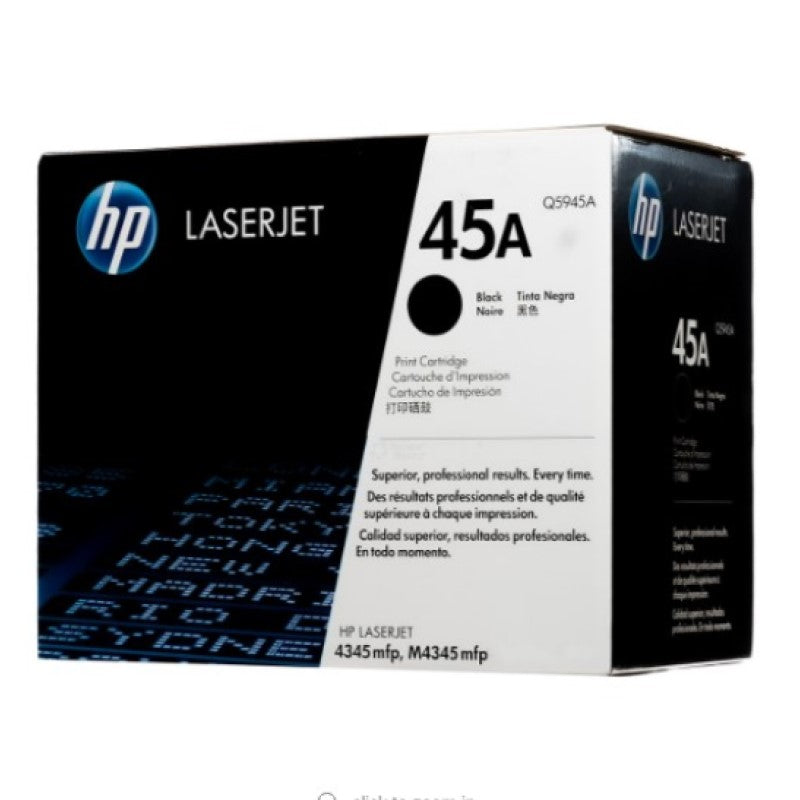 HP 45A Q5945A OEM Toner Cartridge, 18K pages, Black