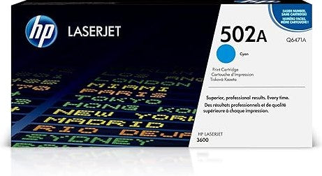 HP 502A Q6471A OEM Toner Cartridge, 4K pages, Cyan
