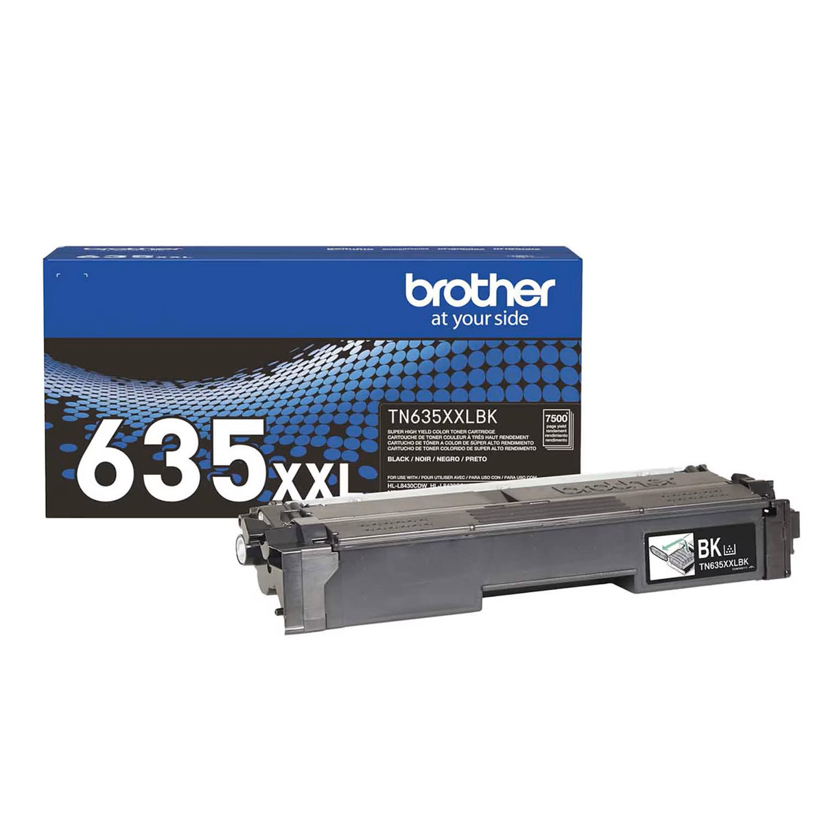 Brother TN635XXLBK OEM Super HY Toner Cartridge, 7.5K Pages, Black