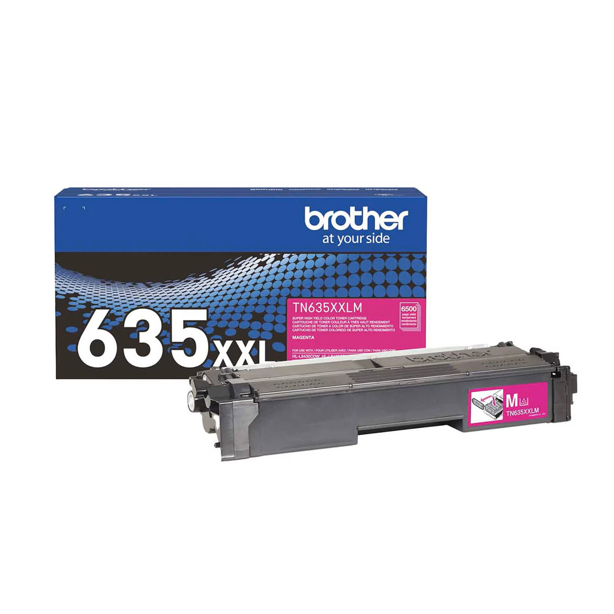 Brother TN635XXLM OEM Super HY Toner Cartridge, 6.5K Pages, Magenta