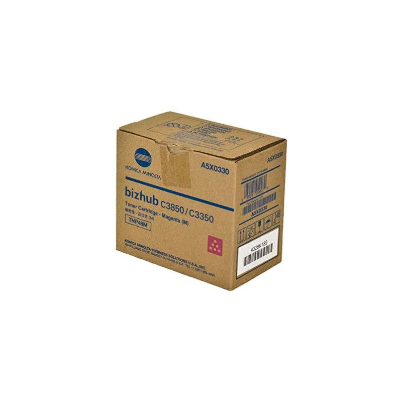 Konica Minolta A5X0330 TNP48M OEM Toner Cartridge, 10K pages, Magenta