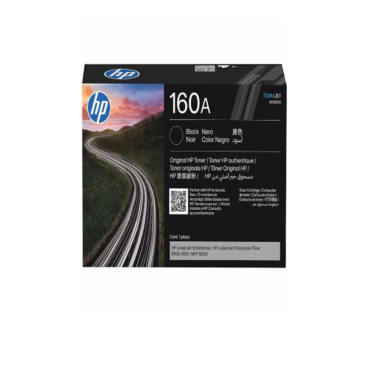 HP 160A W1600A OEM LaserJet Toner Cartridge, 10.5K Pages, Black