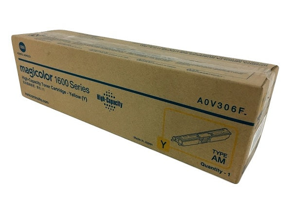 Konica Minolta A0V306F OEM HY Toner Cartridge, 2500 pages, Yellow