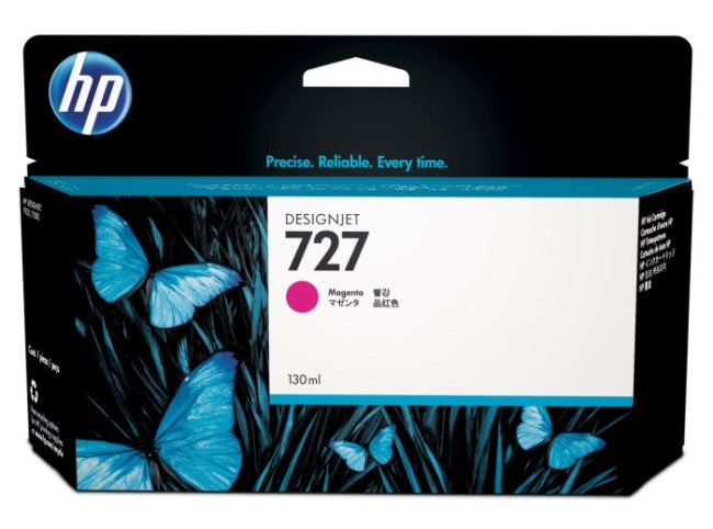 HP 727 B3P20A OEM Ink Cartridge, 130 ML pages, Magenta