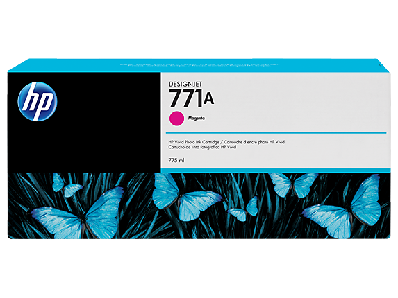 HP 771A B6Y17AOEM Inkjet Cartridge, 775 ML, Magenta