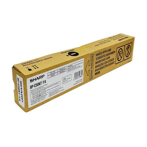 Sharp BP-C50NT-YA OEM Toner Cartridge, 8K Pages, Yellow
