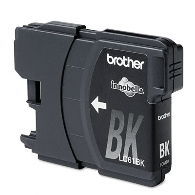 Brother LC61BK OEM Ink Cartridge, 500 pages, Black