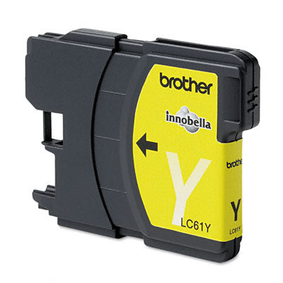 Brother LC61Y OEM Ink Cartridge, 500 pages, Yellow