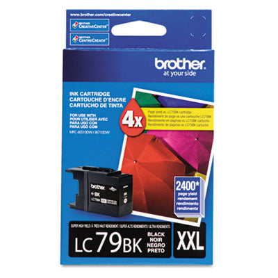 Brother LC79BK OEM Ink Cartridge, 2400 pages, Black