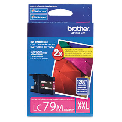 Brother LC79M OEM Ink Cartridge, 1200 pages, Magenta