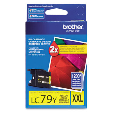 Brother LC79Y OEM Ink Cartridge, 1200 pages, Yellow