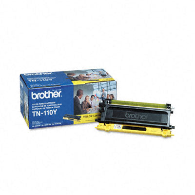 Brother TN-110Y OEM Toner Cartridge, 1500 pages, Yellow