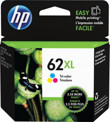 HP 62XL C2P07AN OEM HY Ink Cartridge, 600 pages, Tri-Color