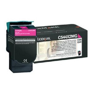 Lexmark C544X2MG OEM Extra HY Toner Cartridge, 4,000 pages, Magenta