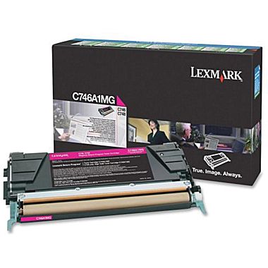 Lexmark C746A1MG OEM Return Program Toner Cartridge, 7K pages, Magenta