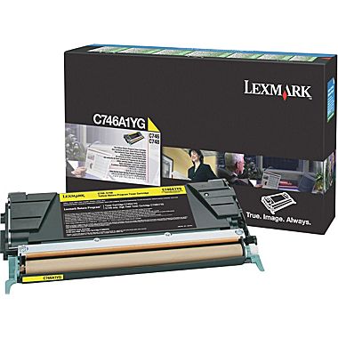 Lexmark C746A1YG OEM Return Program Toner Cartridge, 7K pages, Yellow