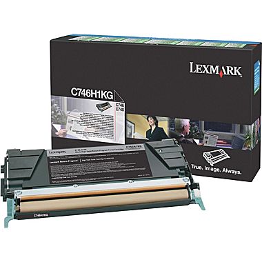 Lexmark C746H1KG OEM HY Return Program Toner Cartridge, 12K pages, Black