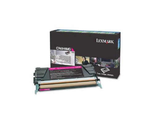Lexmark C748H1MG OEM HY Return Program Toner Cartridge, 10K pages, Magenta