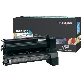 Lexmark C782U1CG OEM Extra HY Toner Cartridge, 16500 pages, Cyan