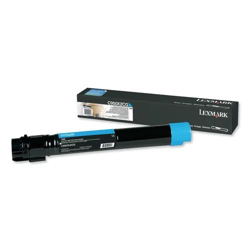 Lexmark C950X2CG OEM HY Toner Cartridge, 22K Pages, Cyan