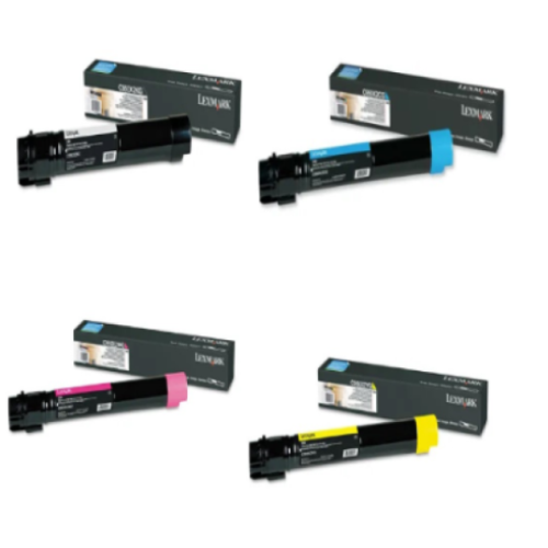 Lexmark C950X2 OEM HY Toner Set, B/C/M/Y