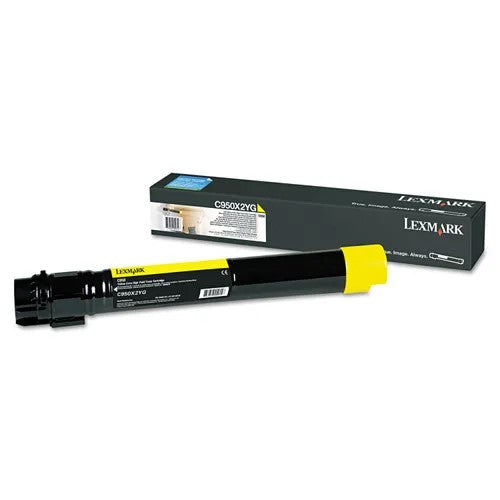 Lexmark C950X2YG OEM HY Toner Cartridge, 22K Pages, Yellow