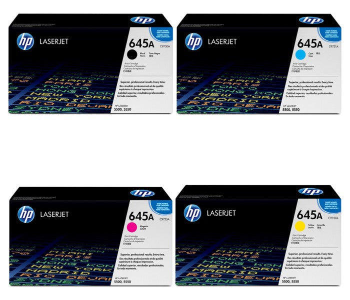 HP 645A OEM Toner Set, B/C/M/Y