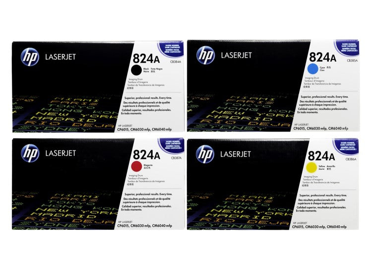 HP CB384A OEM Drum Set, Black , Cyan, Magenta, Yellow