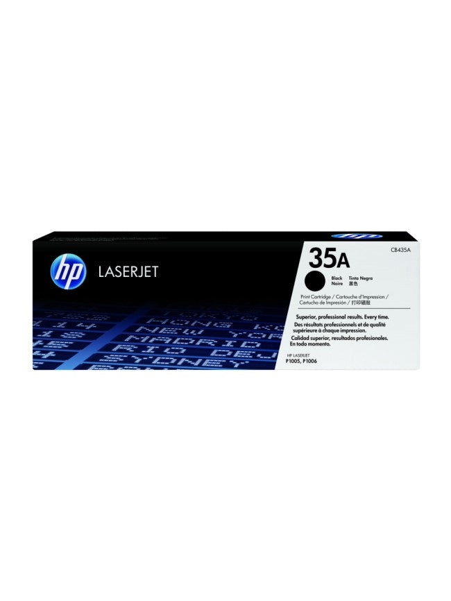 HP 35A CB435A OEM Toner Cartridge, 1500 pages, Black