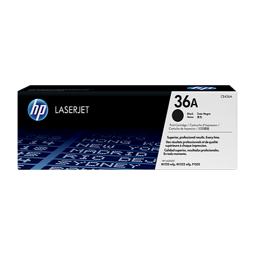 HP 36A CB436A OEM Toner Cartridge, 2K pages, Black