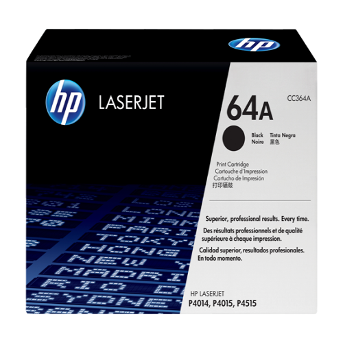 HP 64A CC364A OEM Toner Cartridge, 10K pages, Black