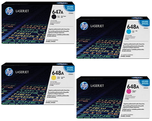 HP CE260A OEM Standard Yield Toner Set, B/C/M/Y
