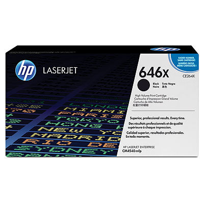 HP CE264X OEM Toner Cartridge, 17K pages, Black