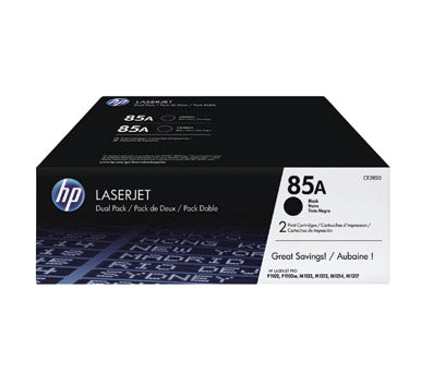 HP 85A CE285D OEM Toner Cartridge, 3200 pages, Box of 2, Black