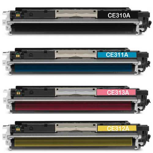 Compatible for HP 126A Toner Set, B/C/M/Y