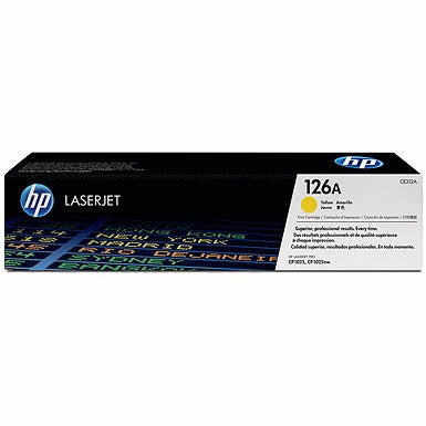 HP 126A CE312A OEM Toner Cartridge, 1K pages, Yellow