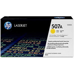 HP 507A CE402A OEM Toner Cartridge, 6K Pages, Yellow