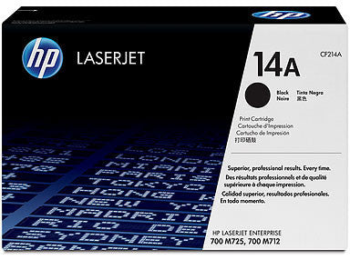 HP 14A CF214A OEM Toner Cartridge, 10K pages, Black