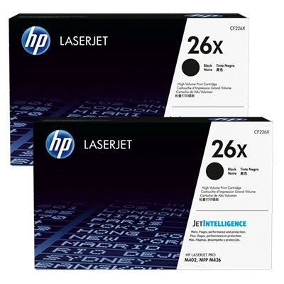 HP 26X CF226XD OEM HY Toner Dual Pack, 2 x 9K Pages, Black