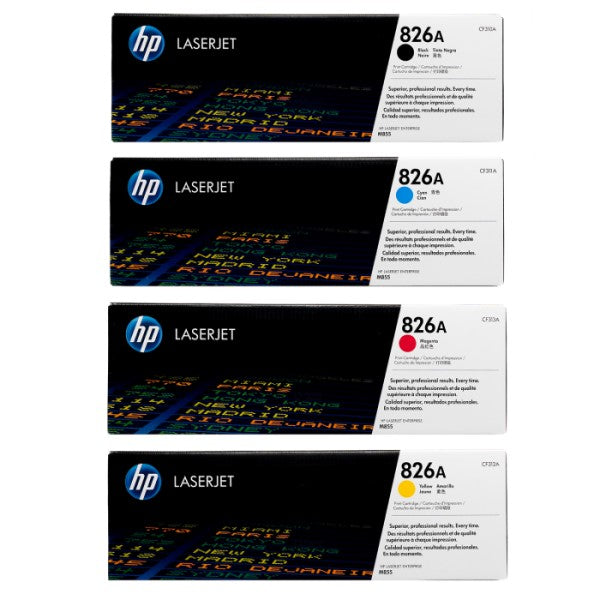 HP 826A OEM Toner Set, B/C/M/Y