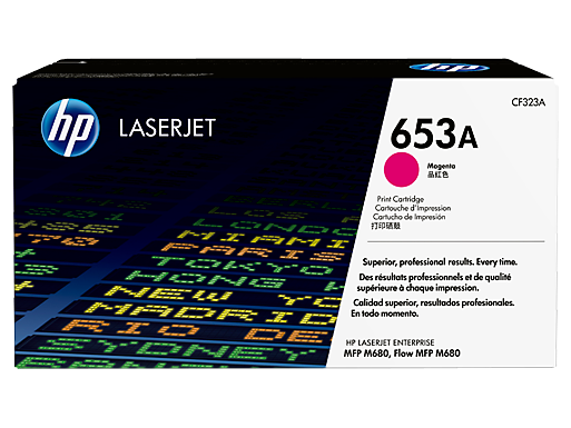HP 653A CF323A OEM Toner Cartridge, 16500 pages, Magenta