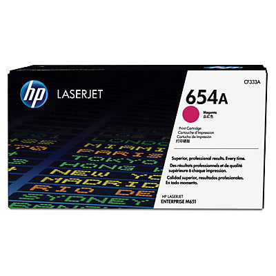 HP 654A CF333A OEM Toner Cartridge, 15K pages, Magenta