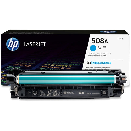 HP 508A CF361A OEM Toner Cartridge, 5K pages, Cyan
