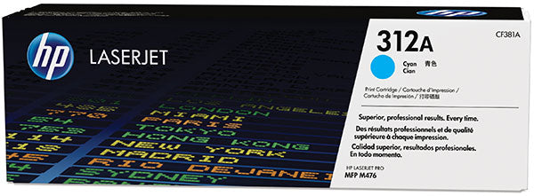 HP 312A CF381A OEM Toner Cartridge, 2700 pages, Cyan