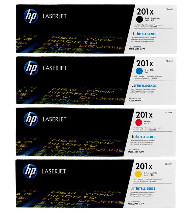 HP 201X OEM HY Toner Set, B/C/M/Y