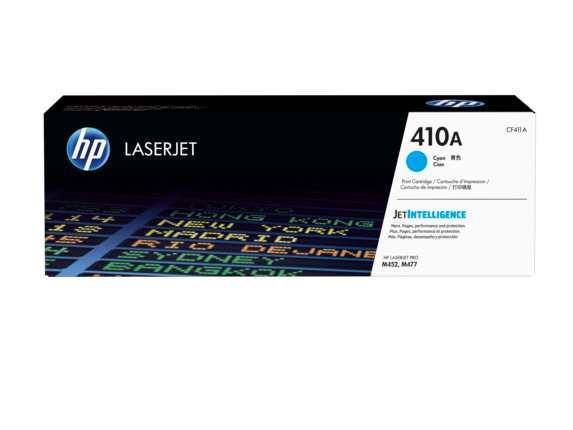 HP 410A CF411A OEM Toner Cartridge, 2300 pages, Cyan